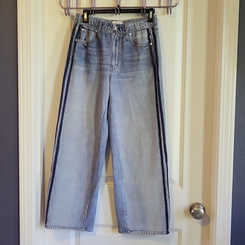 Rag & Bone Miramar Wide Leg Track Jean In Coney S NWT - Picture 13 of 16